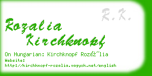 rozalia kirchknopf business card